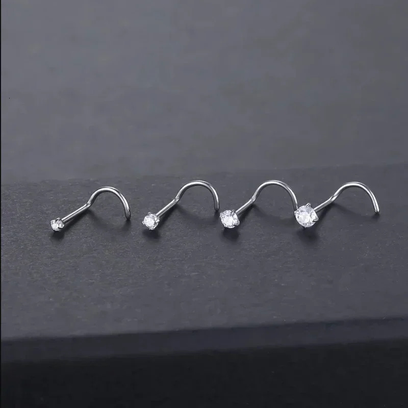 10pcs 18G 20G Nose Piercing CZ Crystal Piercing Nose Studs Women Nose Ring Nariz Piercing Body Jewelry Wholesale 250221