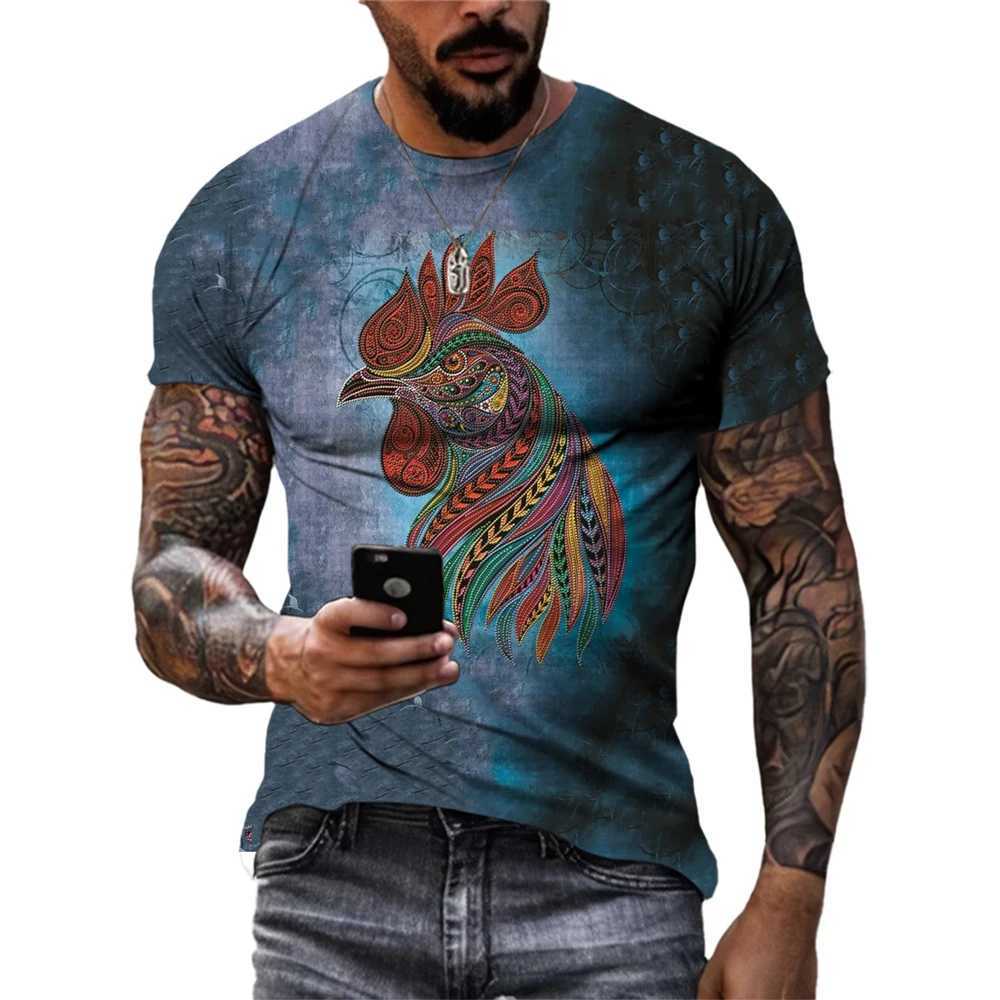 Summer fashion street graffiti art mens T-shirt trend casual hip-hop harajuku personality funny 3D printed short sleeved T-shirt top W250224