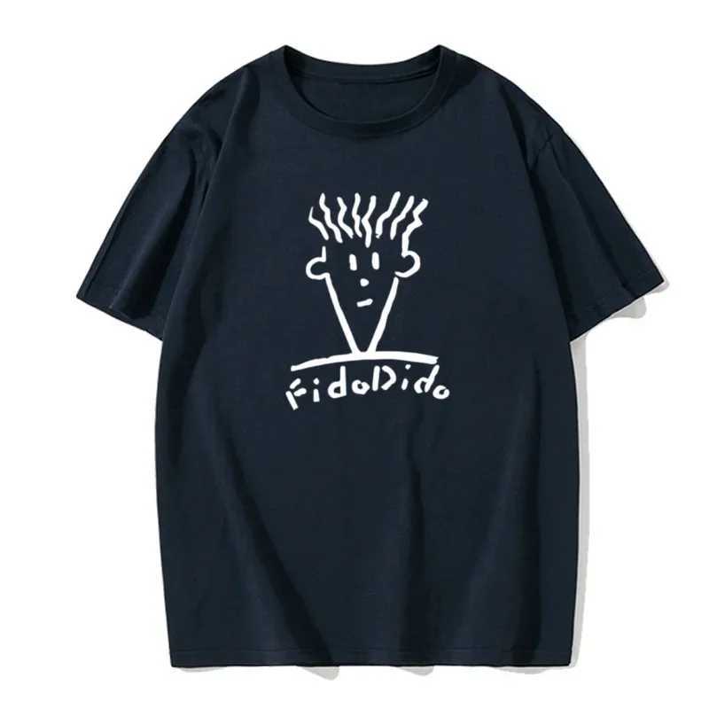 Summer Casual Short Sleeve Luxury Fashion T-Shirt Harajuku Print Streetwear Mens T-Shirt Fido Dido Popular Drink Clothing W250224