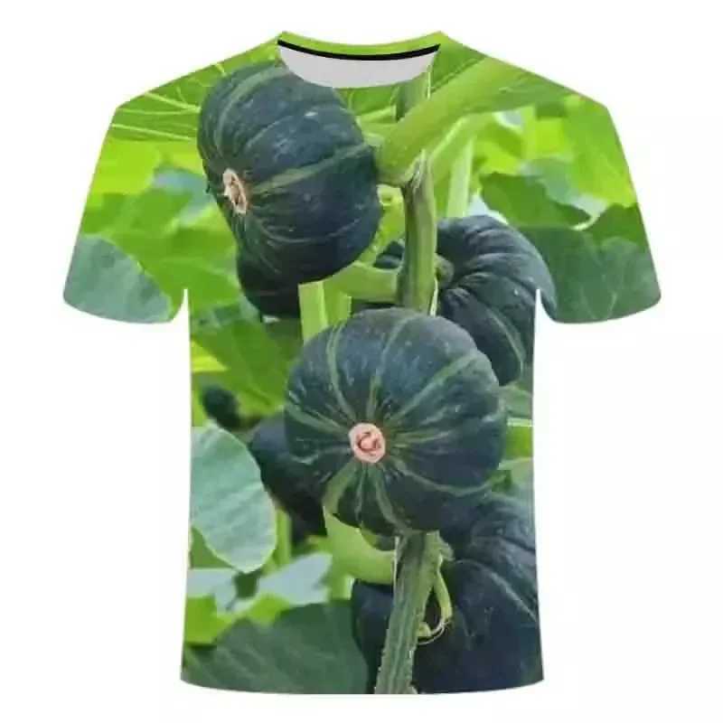 Summer Fashion Fun Vegetable Graphic T-shirts For Men Fashion Casual Trend Personality 3D Printed O Neck Short Sleeved W250224