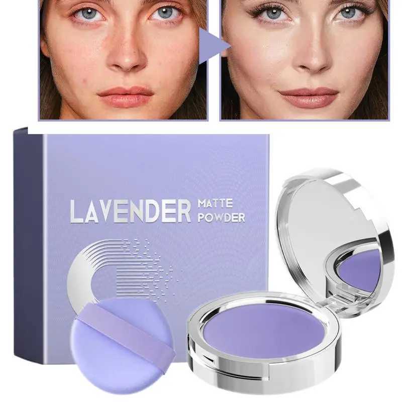 NEW Matte Face Powder Matte Lavender Oil Control Face Powder Long-Lasting Cosmetic Supplies With Mini Powder Puff For Women girlXJ250224
