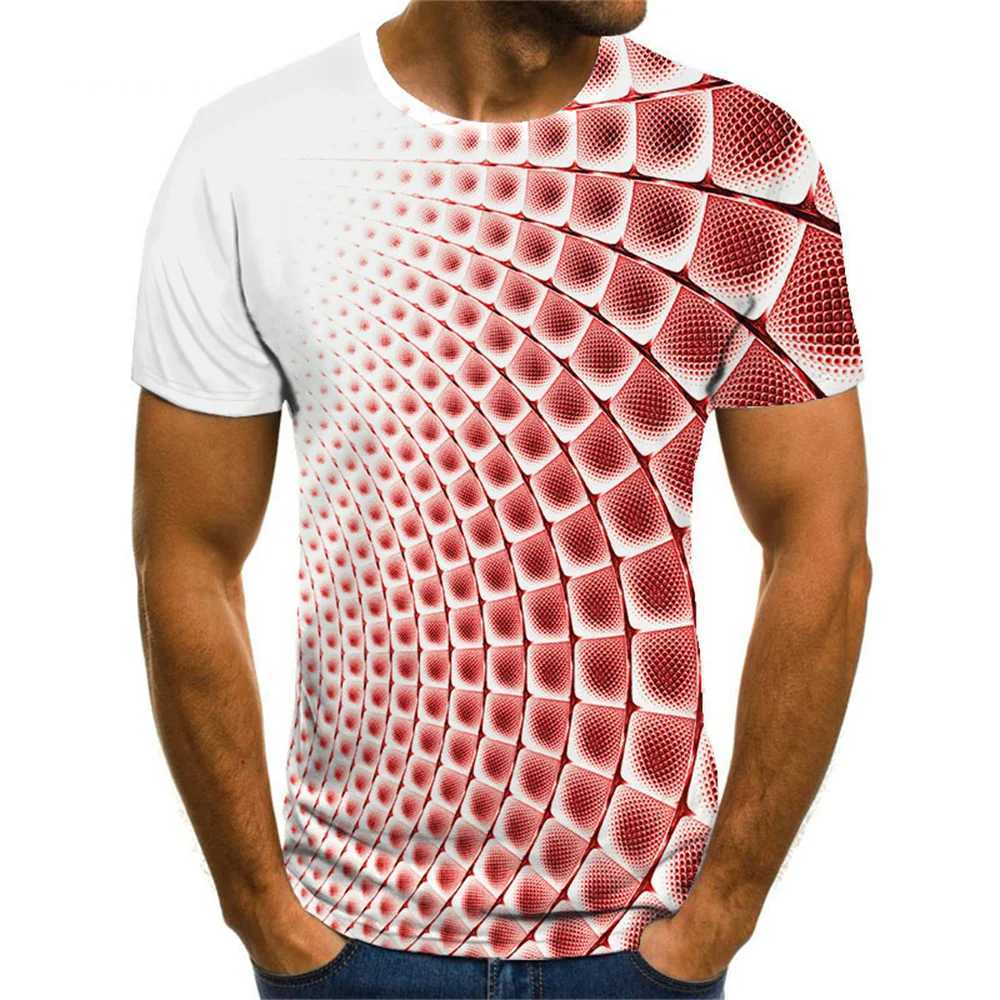 Mens T Shirt Optical Illusion Crew Neck Round Neck 3D Print Plus Size Casual Short Sleeve Clothing Apparel Vintage Streetwear W250224