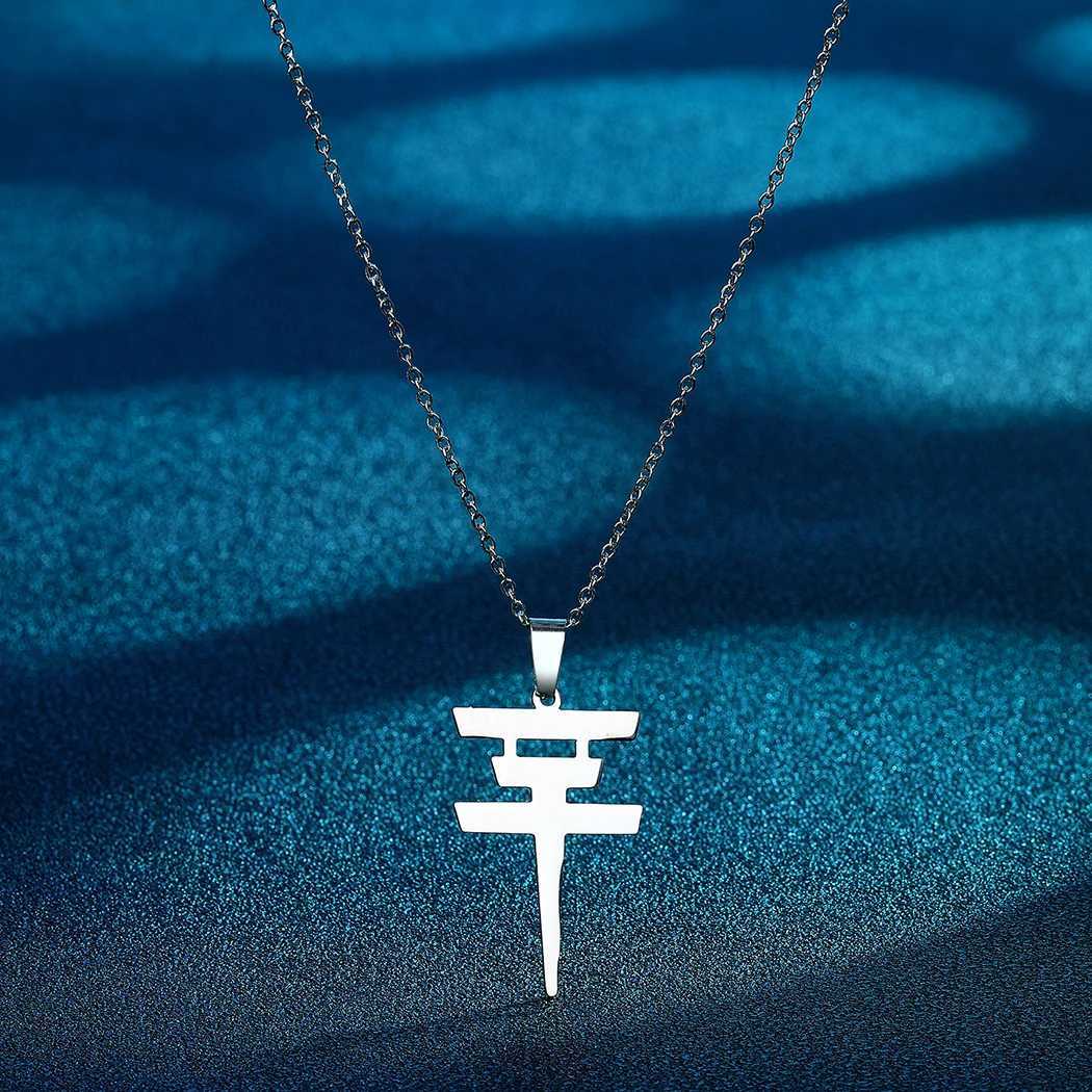 CHENGXUN TOKIO Hotel Pendant Necklace Womens Stainless Steel Bill Katz Signature Charm Necklace Fem Jewelry X250224