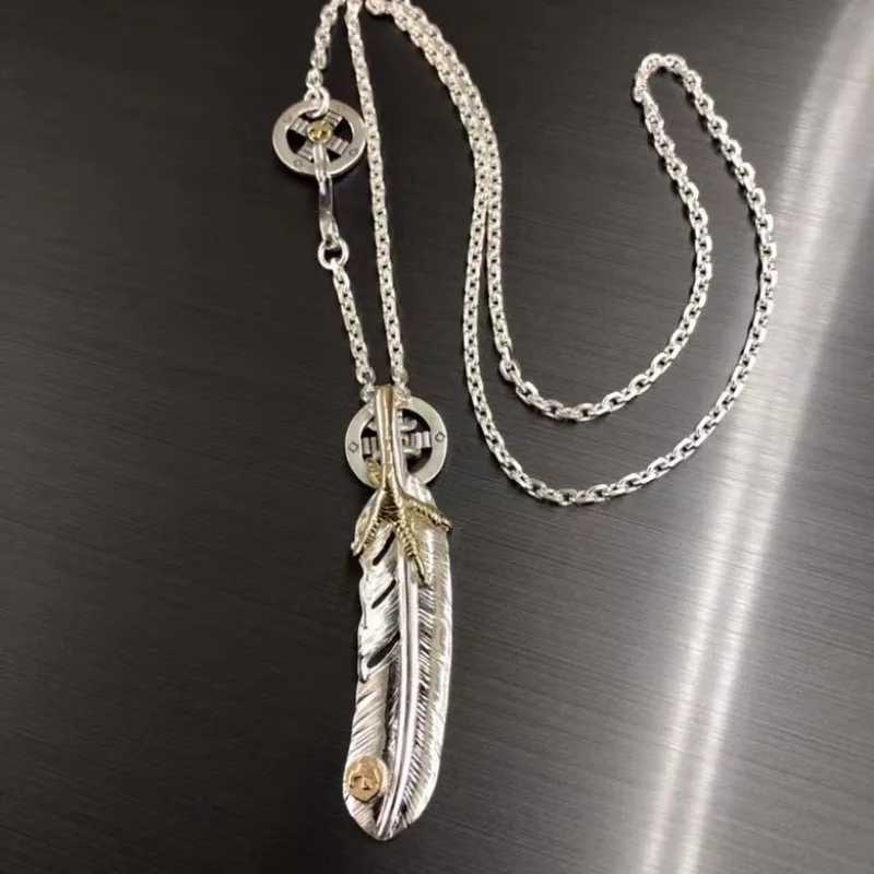 Design Claw Feather Pendant 925 Silver Necklace Hip Hop Style Couple Sweater Chain Exquisite Jewelry Accessories X250224