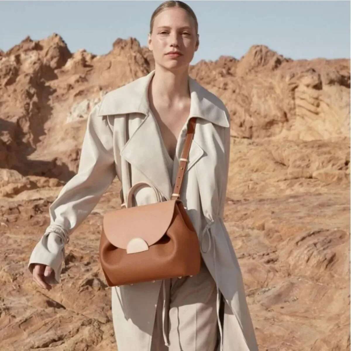 Brand 2025 French Contrast Litchi Pattern Handbag Backpack Crossbody Women Niche Single Shoulder Bag Commuting Gift