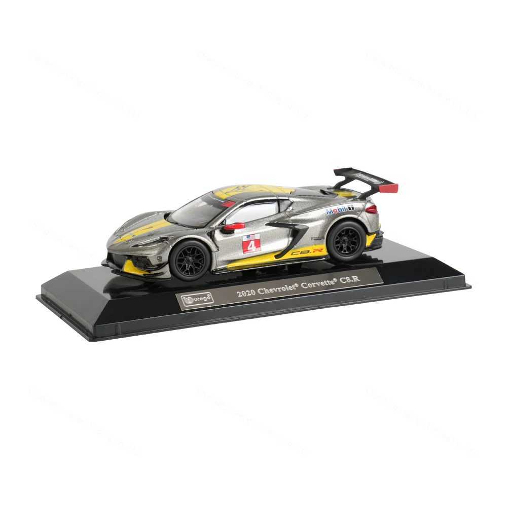 Diecast Motor Sport Classic: Authentic Tuesday 1/43rd Corvette C8R Speedster Model Encased within a Transparent Showcase