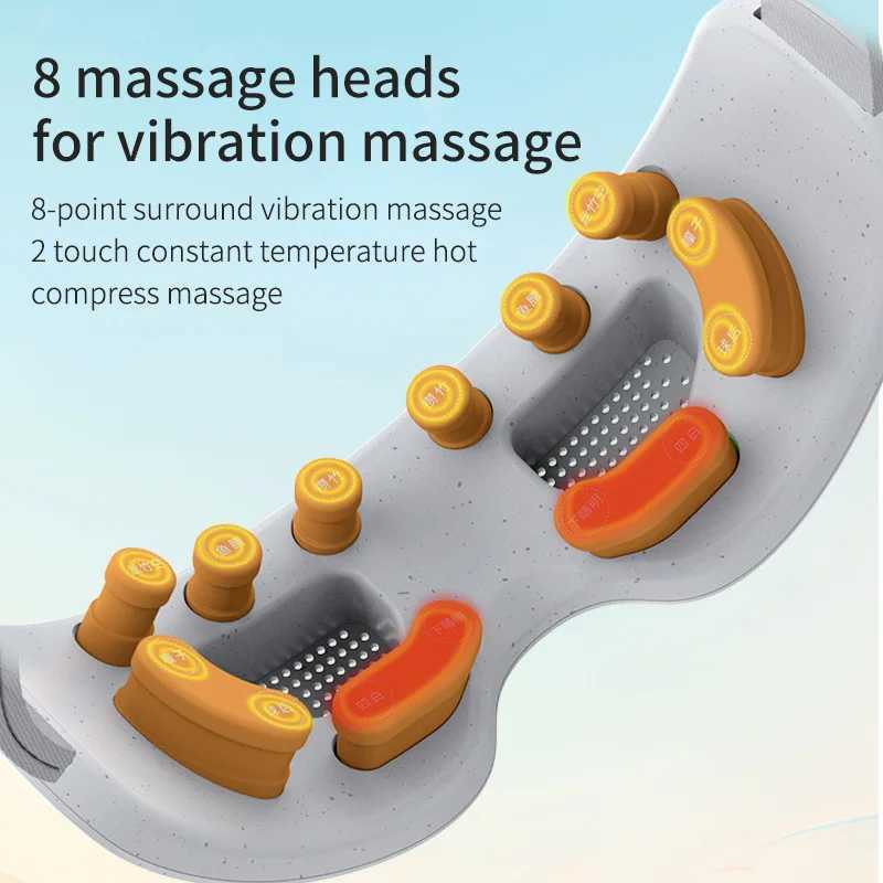 Electric Visible Eye Massager Vibration Acupoint Eye Care Device Hot Compress with Bluetooth for Migraines Relief Improve SleepXJ250224