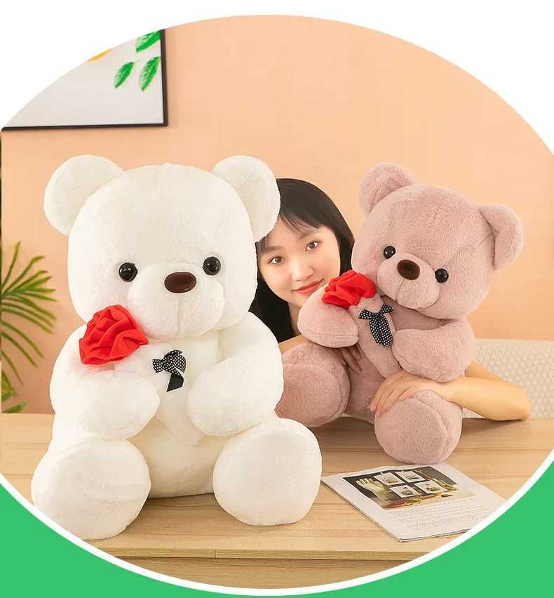 Valentines Day roses teddy bear animal plush toys for girls teddy bear dollsT250222