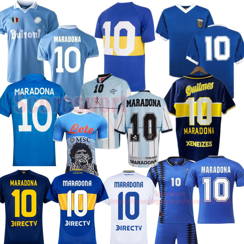 MARADONA Napoli Vintage Soccer Jerseys 1986 87 88 Kids 89 90 Retrio Football Jersey 1994 96 97 Boca Classic Football Shirt MEN XXXL Kit 24 25