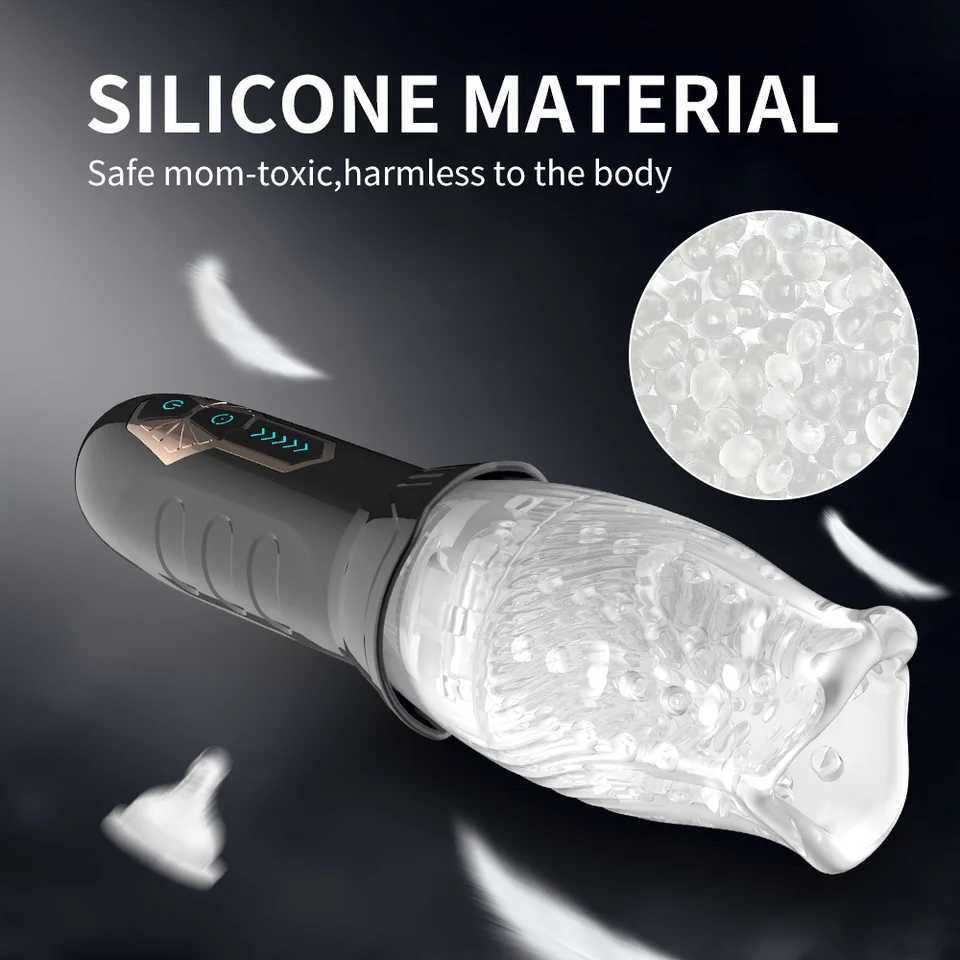 Automatic rotating male masturbator real oral sex flash vibrator spiral motion rotating cup penis delay sex toyW250224