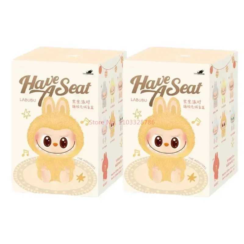THE Monsters Have A SEAT Series Vinyl Plush Doll Cute Labubu Anime Action Figure Backpack Pendant Collectible Model Toy Kid GiftT250224