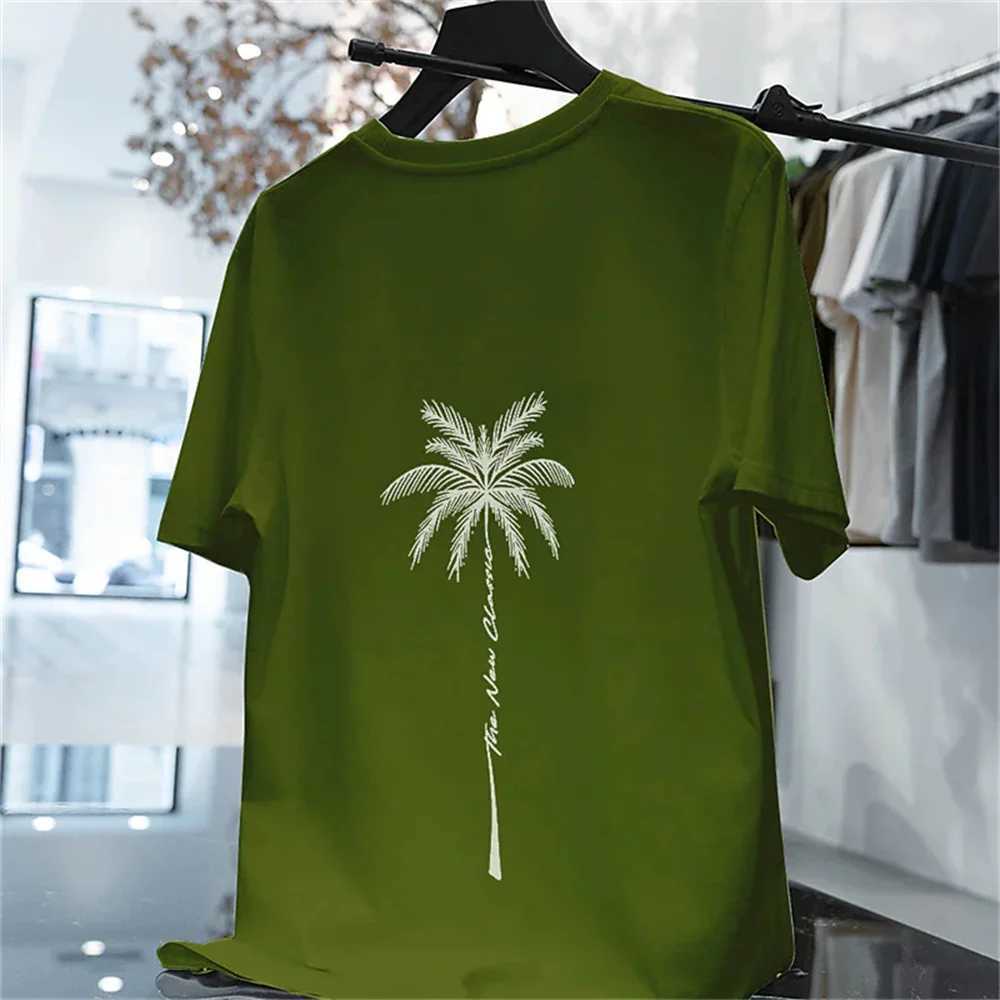 Solid Color Mens T-shirt Printed Pattern Street Trend Travel Leisure Oversized Loose Comfortable High-grade Classic Short Sleeve W250224