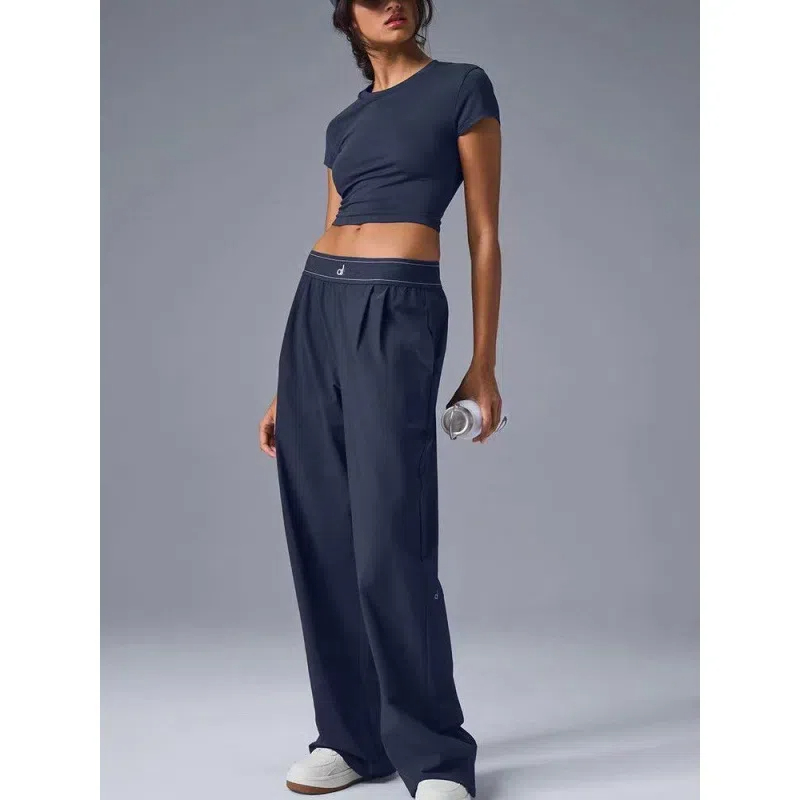 Women Yoga Soft Pants Long Ladies slit pants High Waist Soft Fabric Straight Jogger Trousers Shows Legs Yoga Fitness outdoors fallow Pant