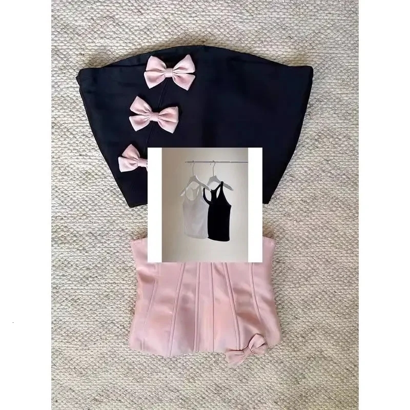 Pink gentle tube toplevel womens clothing highend niche super Nice this year beautiful suit 250222