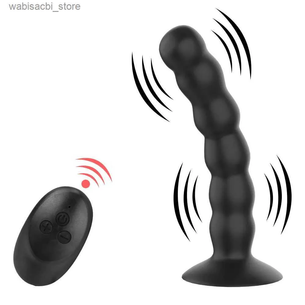 Other Health Beauty Items 15/19cm Butt Plug Anal Beads Vibrators for Women Men Prostate Massager Dildos Toys Adults Goods Suction Wireless Erotic Shop L49