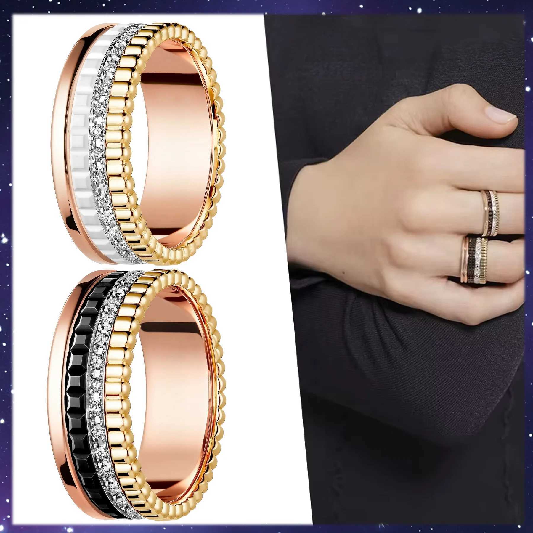 Band Rings Gorgeous Womens Copper Ring with Shimmering Cubic Zirconia - Ideal Fashion Accessory and Gift J250217CNDV