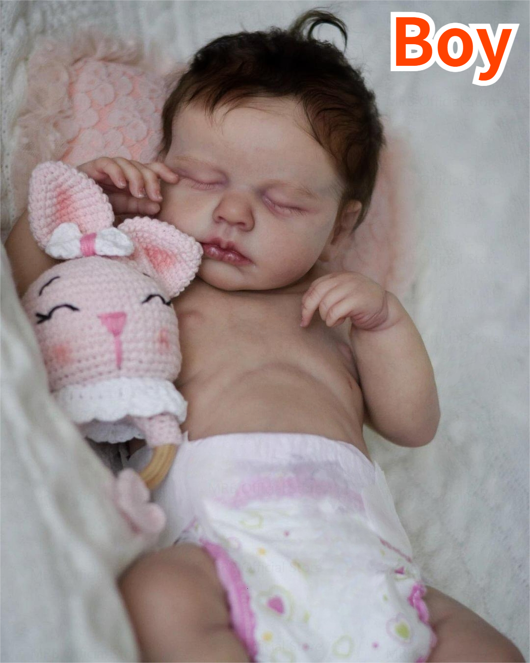 49 Cm Full Body Soft Silicone Vinyl Bebe Reborn Doll Handmade Lifelike Newborn Baby Doll Boy Or Girl For Choose