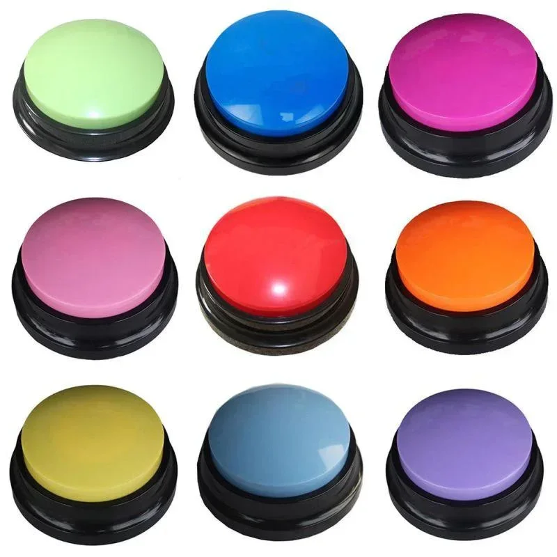 Pet Sound Box Recordable Talking Button Cat Voice Recorder Communication Supplies Training Squeeze Dog Toys Puppy Accessories