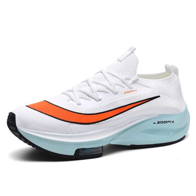 New Couple Running Mesh Brea thable C omfo rtable Flat Casual Walk ing Shoes Lace-up Trendy Outdoor Sneakers M en Women