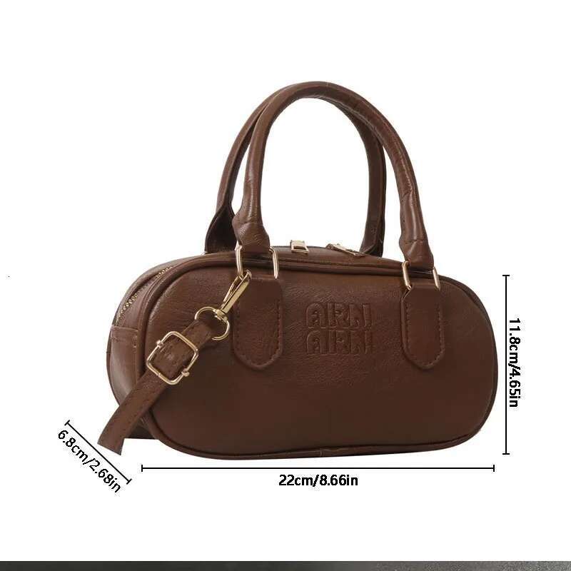 New leisure Handbag Retro Fashion Leather Casual Commuter Pure High Color Designer trend Trendy Shoulder Bag