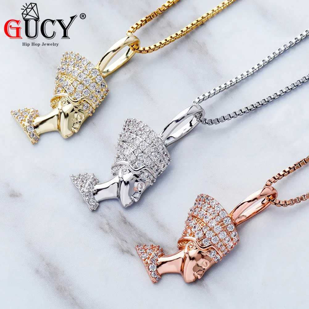 GUCY New 925 Sterling Silver Egyptian Pharaoh Pendant and Hip Hop Zircon Pendant Fashion Hip Hop Jewelry For Gift X250224