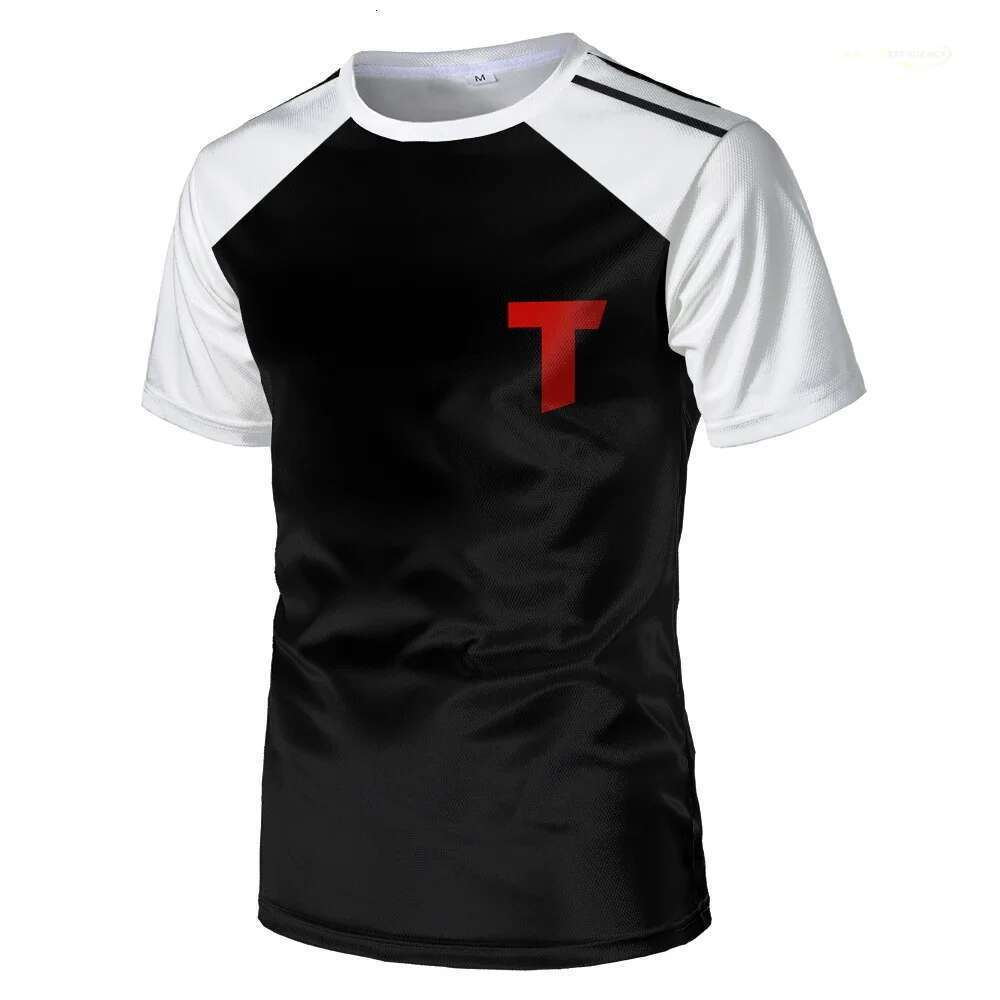 Tsubasa Captain Animated T-shirt Hyuga Animated Role Playing Short Sleeve 3D Printed Football Shirt T-shirt Men's Designer Clothing