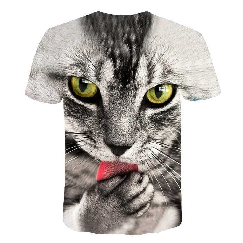 2024 Men/woman High Quality Brand T-shirt Hombre New Men T-shirt Casual Short Sleeve O-neck Fashion Funny Cat Printed 3D T Shirt W250224