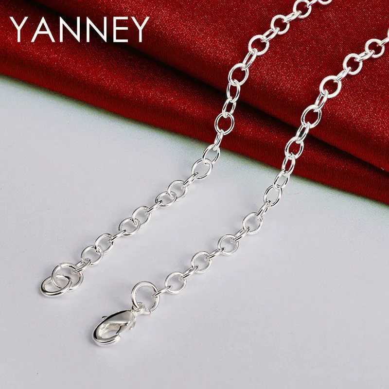 New 925 sterling silver 18 inch zircon necklace mens fashion hip-hop charm gift jewelry wedding X250224