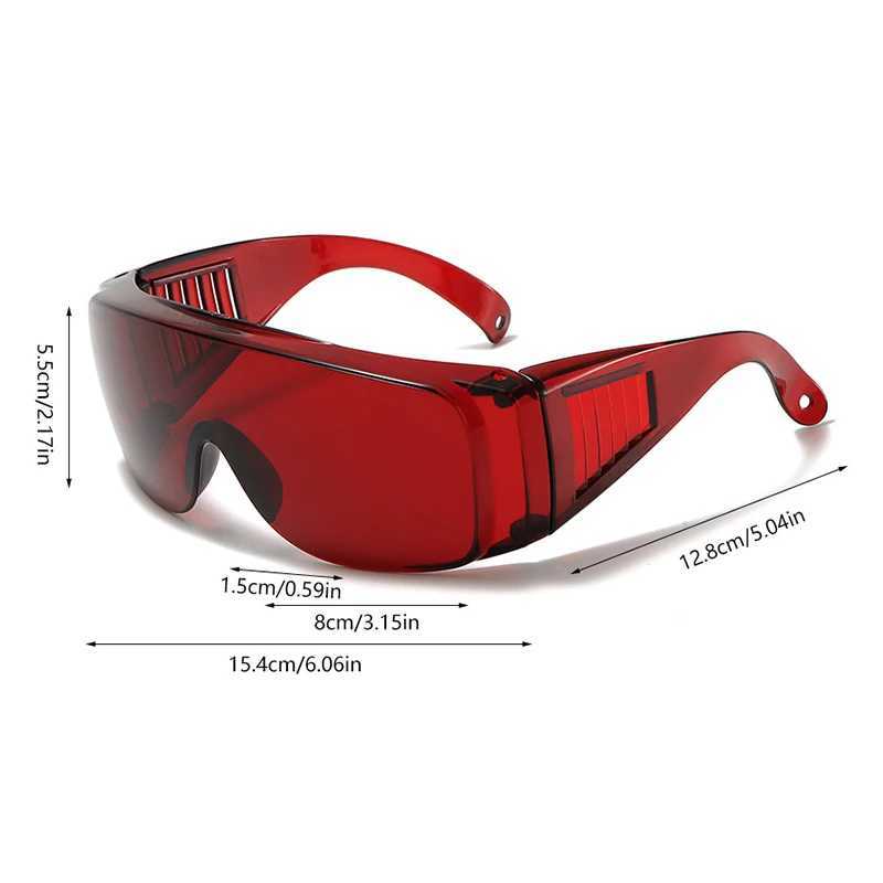 1Pc red laser protective goggles light blocking goggles beauty salon goggles IPL laser LED UV lamp treatment gogglesXJ250224