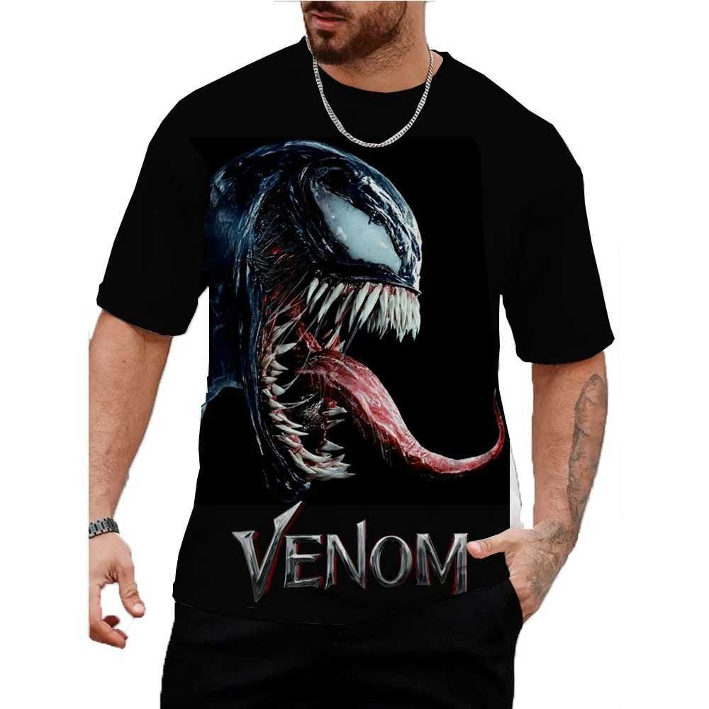 Venom Graphic T-Shirt Men Summer Cartoon Tops Tees Male Casual Stylish Short SLeeve Clothing Fashion Trend Streetwear W250224