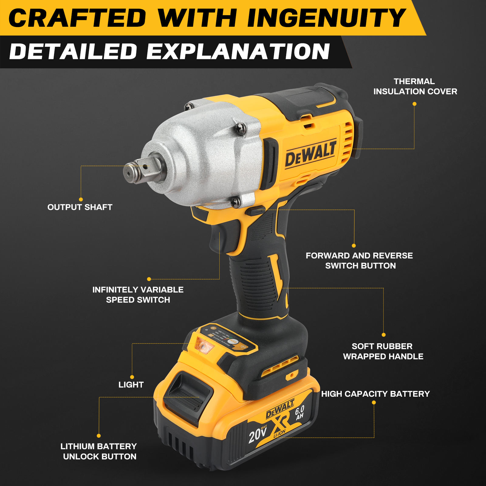 Professional Grade DEWALT DCF900 Electric Drill for Precision Work - Bare Unit Available(Tool Only)