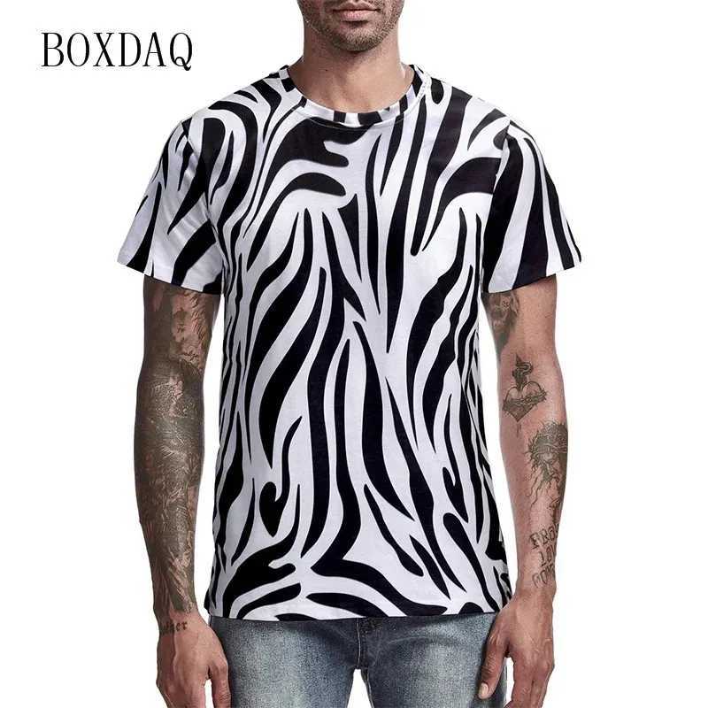 Leopard mens fashion T-shirt short sleeved street clothing 3D printing trend T-shirt 6XL plus size mens clothing O-neck casual top T-shirt W250224