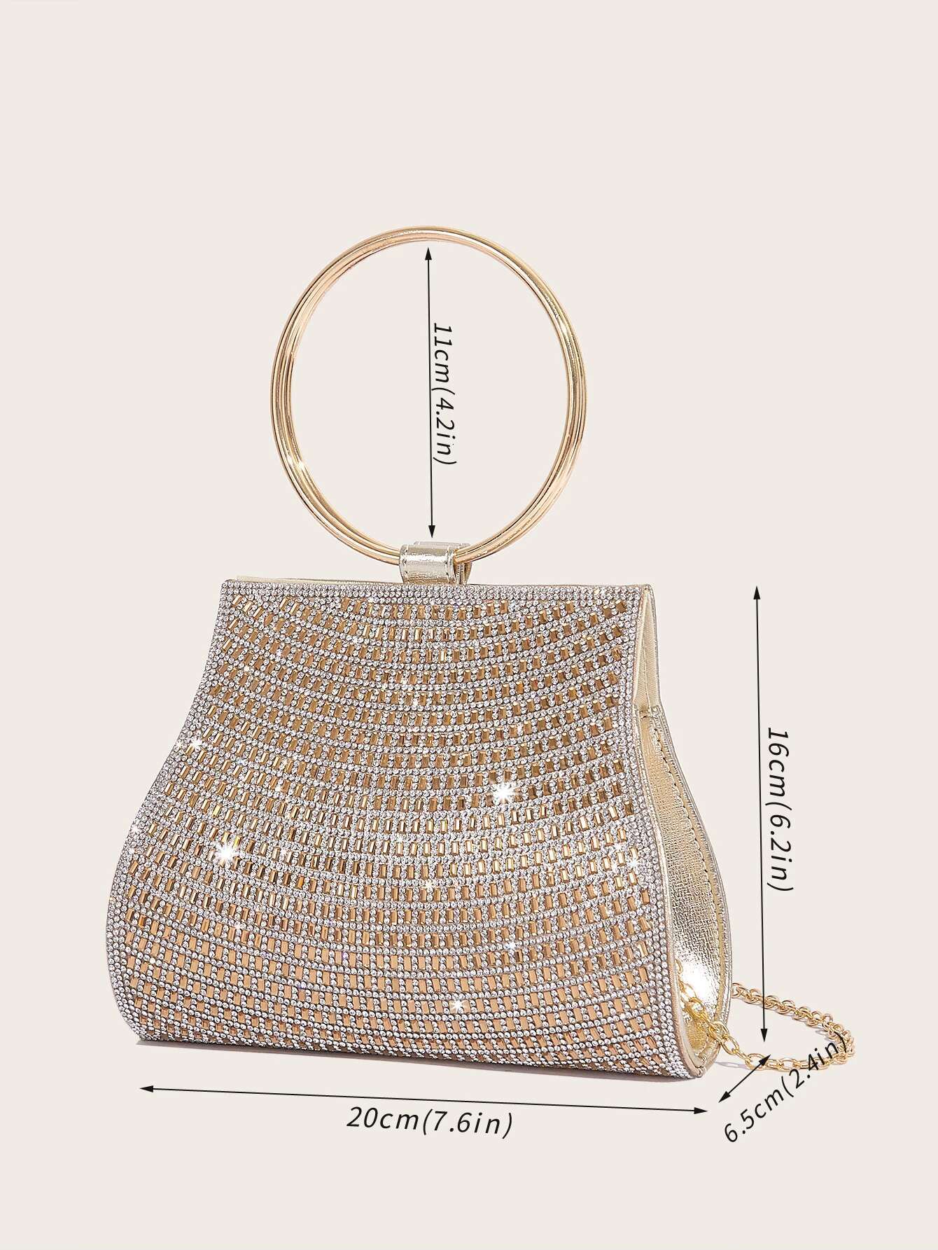 Women's Dia Handbags Rhies Bridal Stones Clutch Purse Lady Clutches Bags Party Wedding Evening Bag Female