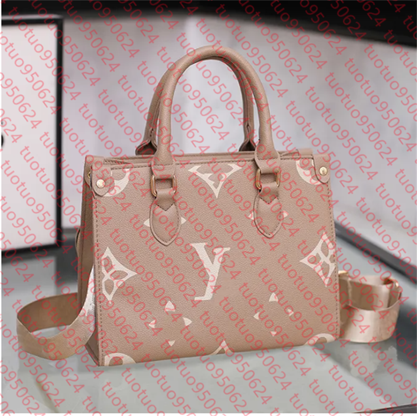 Luxury Designer Bag On the go Embossed Flower Large Capacity GM MM The Tote Bag Fashion Women Shoulder Shipping Bags Handbag Lady Crossbody Female backpack Purse