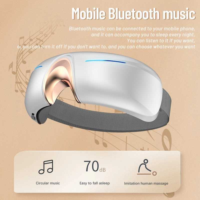 Intelligent wireless Bluetooth music eye protector foldable eye protector air pressure vibration thermal compression kneading massagerXJ250224