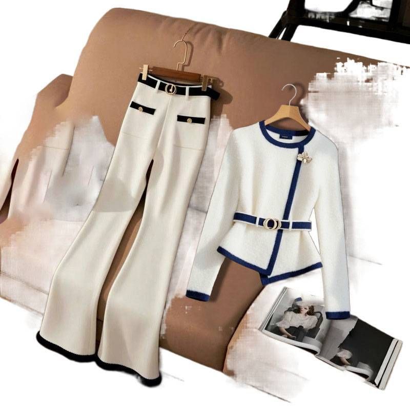 Women's Clothing Autumn And Winter Lady High End Fashion Temperament Tops Casual All Match Straight Long Pants