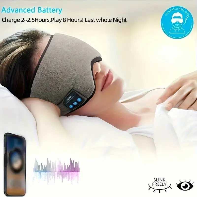 Bluetooth Music Sleep Eye Mask Blackout Smart Wireless Music Yoga Headband 3D Wireless Sleep Eye MaskXJ250224