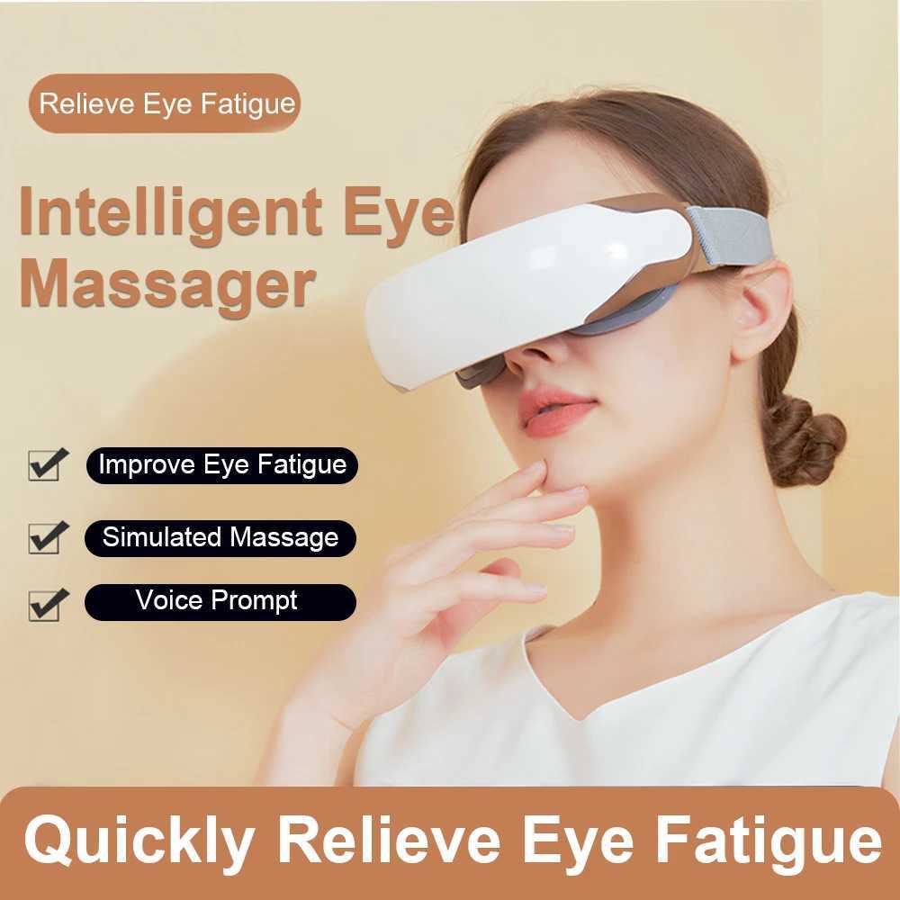 Eye Care Massage Instrument Eye Mask Vibration Hot Compress Stimulating Acupoints Massager Deeply Relieving Fatigue Spa SiliconeXJ250224