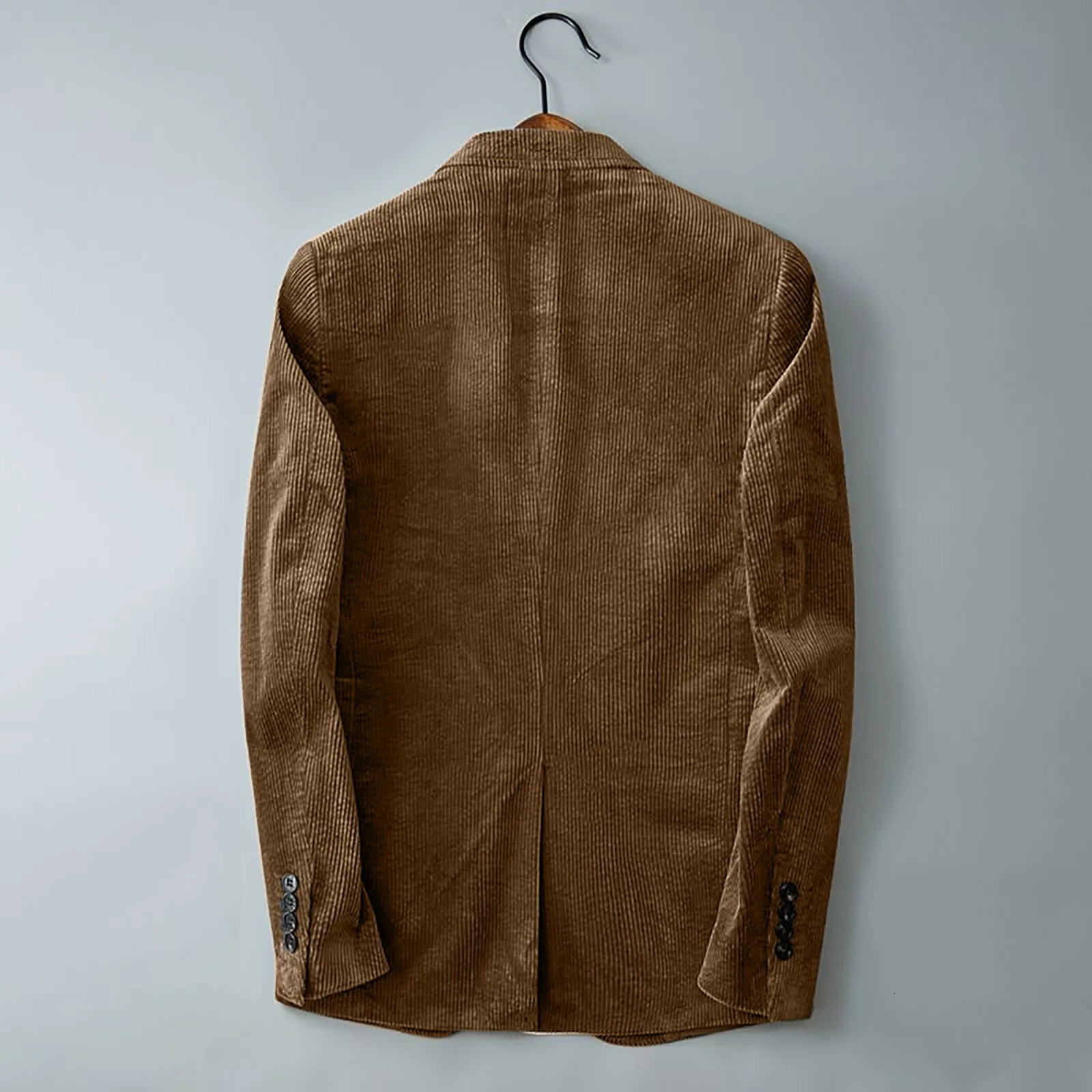 Mens Long Sleeve Leisure Button Suit Jacket Corduroy Slim Fit Lapel Suit Formal Dress For Wedding Banquet Business Occasion 250222