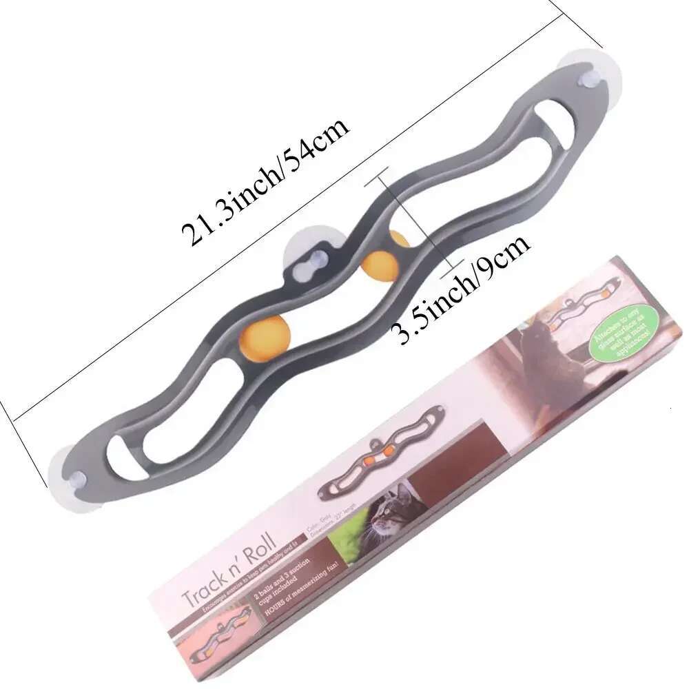 Plastic Sucker Track Ball Pet Accessories Window Table Tennis Adsorption Glass Toy Funny Cat Educational Toys Supply