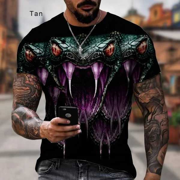 Newest Men and Women Fashion 3d Printed Snake T-shirt Personality Creative T-shirt Tops W250224