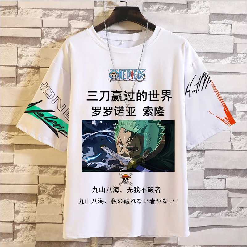 Mens T Shirt MINISO One Piece Cartoon Anime 3d Prints Casual Short Sleeve Tees Street Fashion T-Shirts Male Oversized Clothing W250224