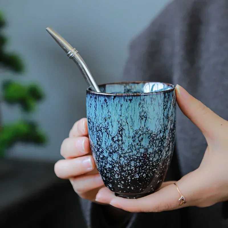 Classics Saudi Ceramic Coffee Cups Japanese Gift DIY New Product Underglaze Color Kung Fu Tea Cup Water Mug 250mlC250224