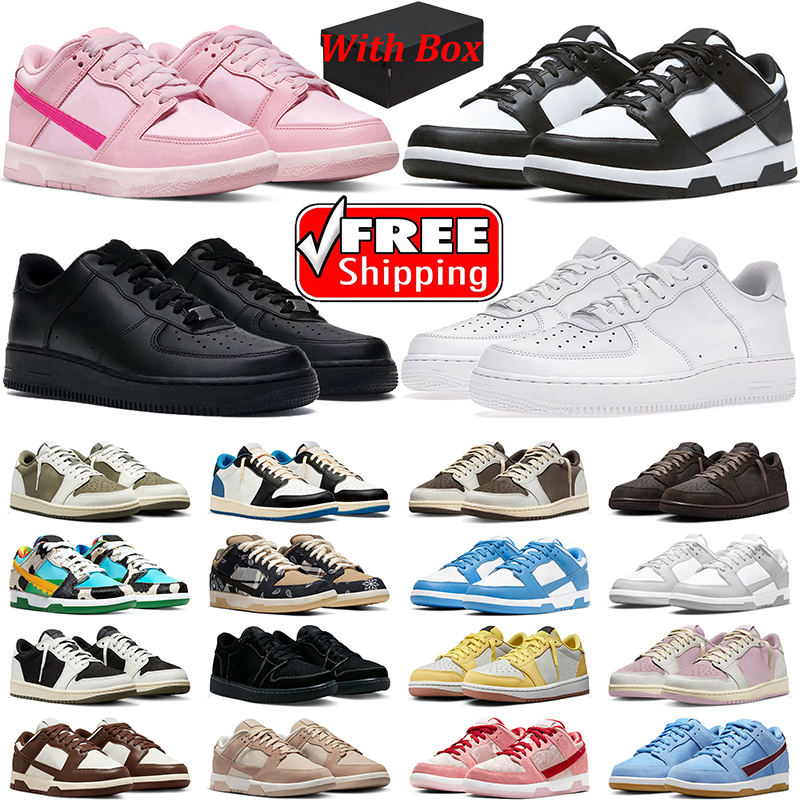 free shipping designer shoes with box for men women outdoor sneakers triple pink white black red mens trainer