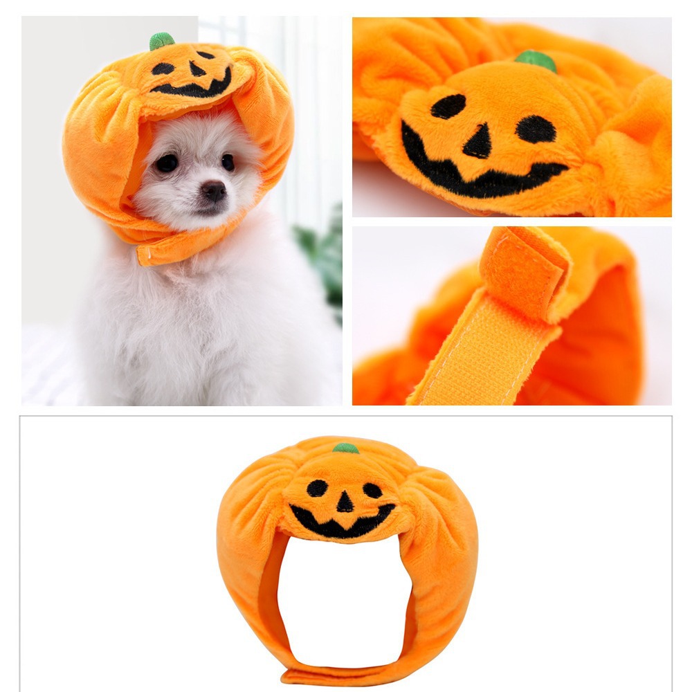 Pet cats, dogs, pumpkin hats, Halloween costumes, headwear supplies, small, medium, and large dog teddy toys, and fighting supplies