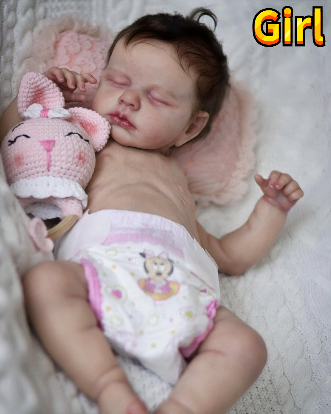 49 Cm Full Body Soft Silicone Vinyl Bebe Reborn Doll Handmade Lifelike Newborn Baby Doll Boy Or Girl For Choose