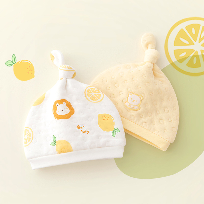 Newborn baby hat, autumn and winter cotton clip, male and female baby sun hat, fetal hat, spring and autumn pure cotton, breathable and warm