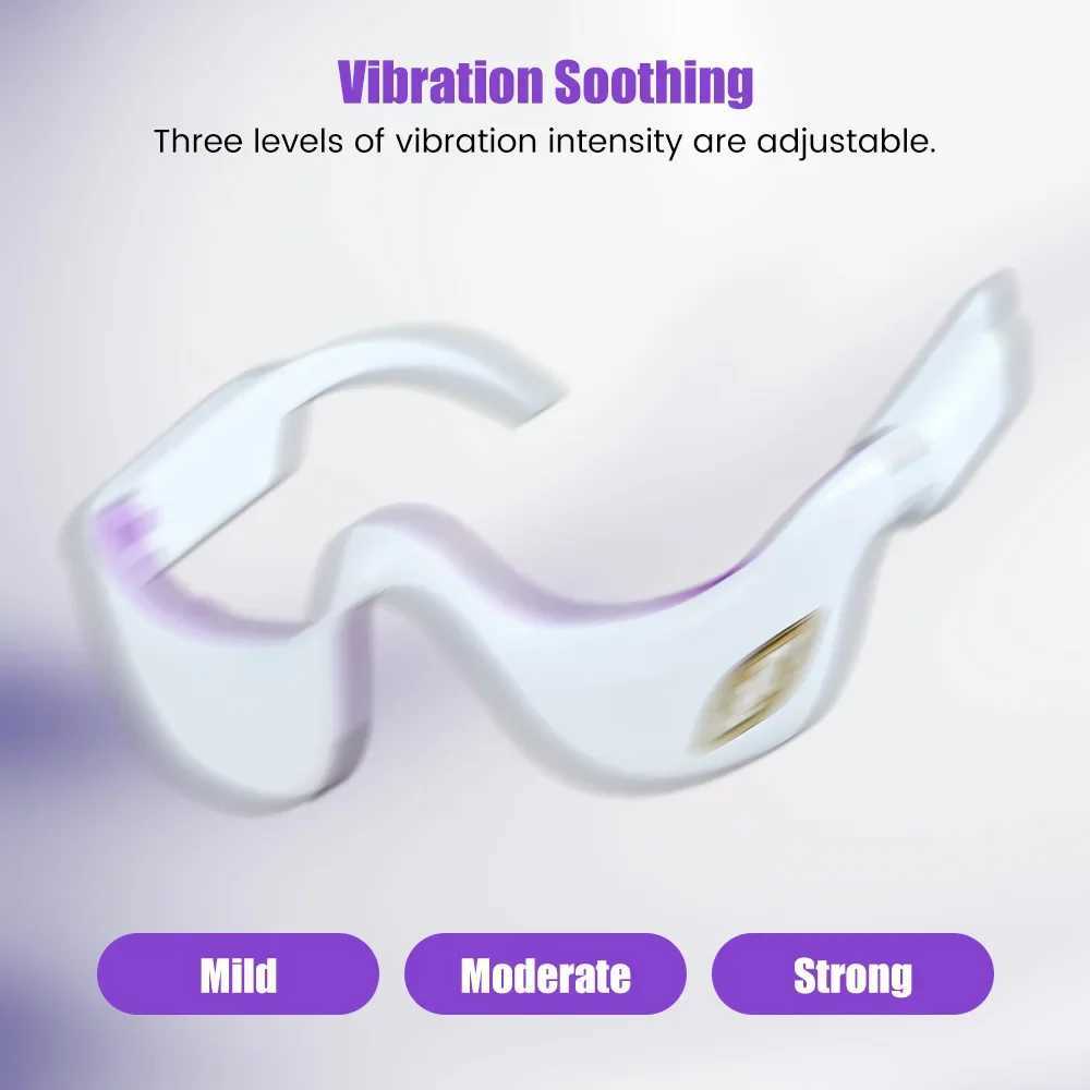 Under Eyes Red Light Therapy Massager GlassesMicrocurrent Eye Beauty Device Eyes Bag Remove Reduce Dark Circles PuffinessXJ250224