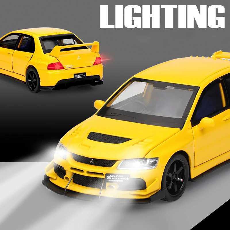 1 32 JDM Mitsubishi Lancer Evolution Alloy Model Toy Diecasts Metal Casting Sound and Light Car Toys For Children Vehicle Free shipping