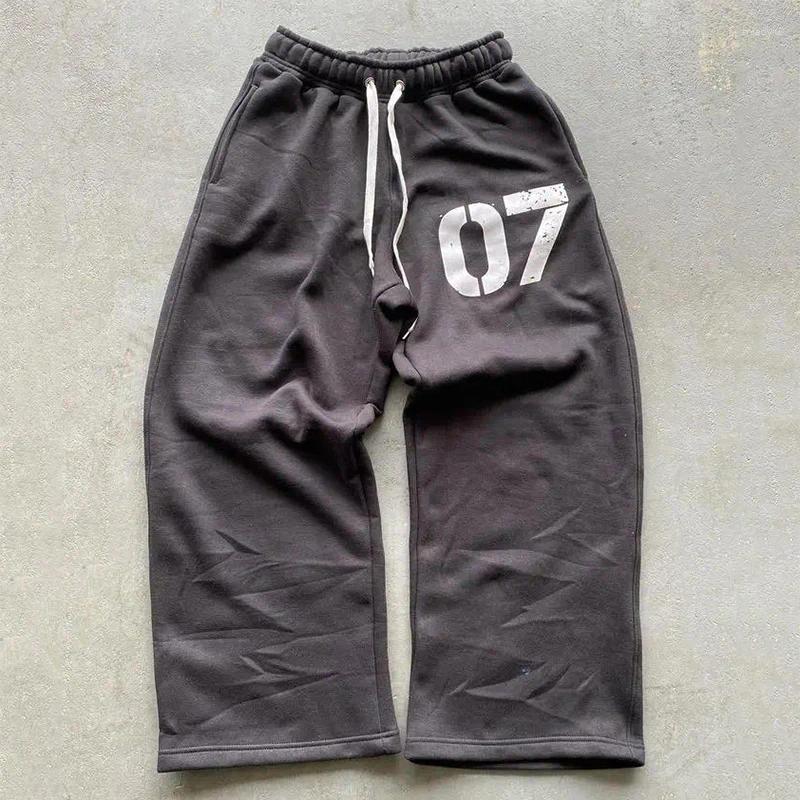 Men's Pants Ropa Hombre Retro Men Y2k Street Harajuku Oversized Trousers Loose Casual Wide Leg Sport Sweatpants Baggy Z260315
